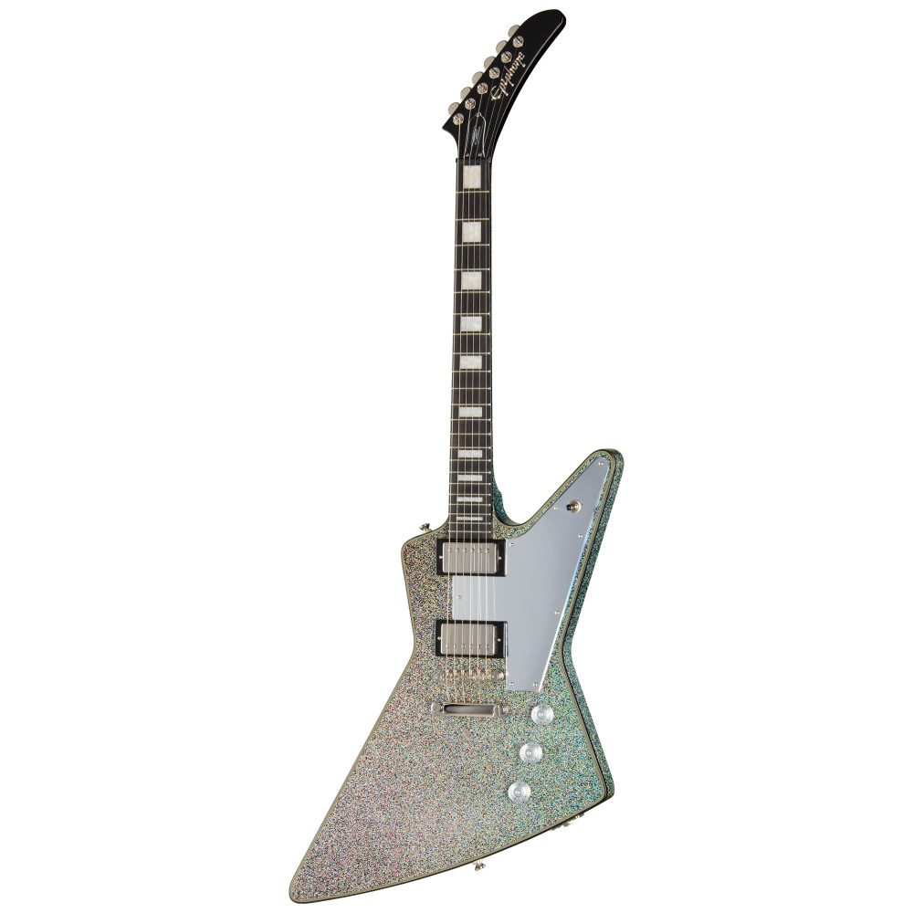 Epiphone Lzzy Hale Explorer Custom, Black Diamond Holographic Sparkle