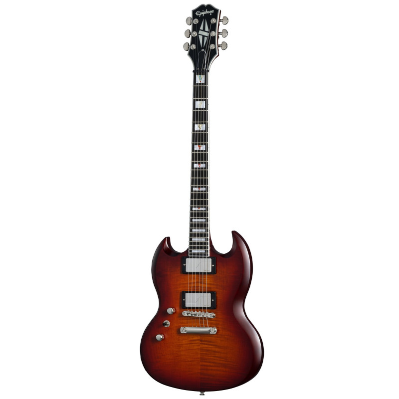 Epiphone SG Prophecy, Left-Handed, Aged Bengal Tiger Burst, Exclusive