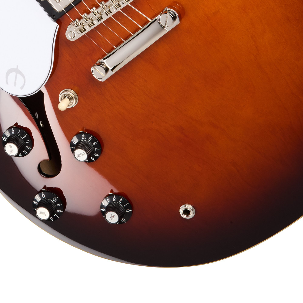 Epiphone Bonehead Riviera, Left-Handed, Dark Tobacco Sunburst