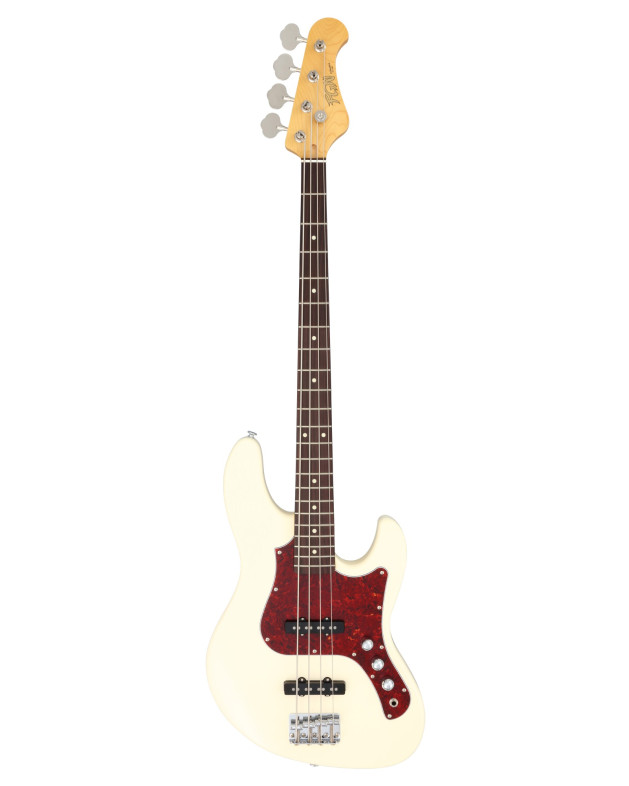 FGN FGBMJ2ROLW Electric Bass, Boundary MJ, FGN Pickups J.J. Style, Olympic White, Gigbag