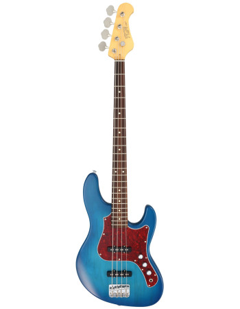 FGN FGBMJ2RTBS Electric Bass,Boundary MJ, FGN Pickups J.J. Style, Transp. Blue Sunb.,Gigbag