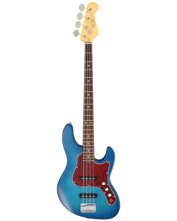 FGN FGBMJ2RTBS Electric Bass,Boundary MJ, FGN Pickups J.J. Style, Transp. Blue Sunb.,Gigbag