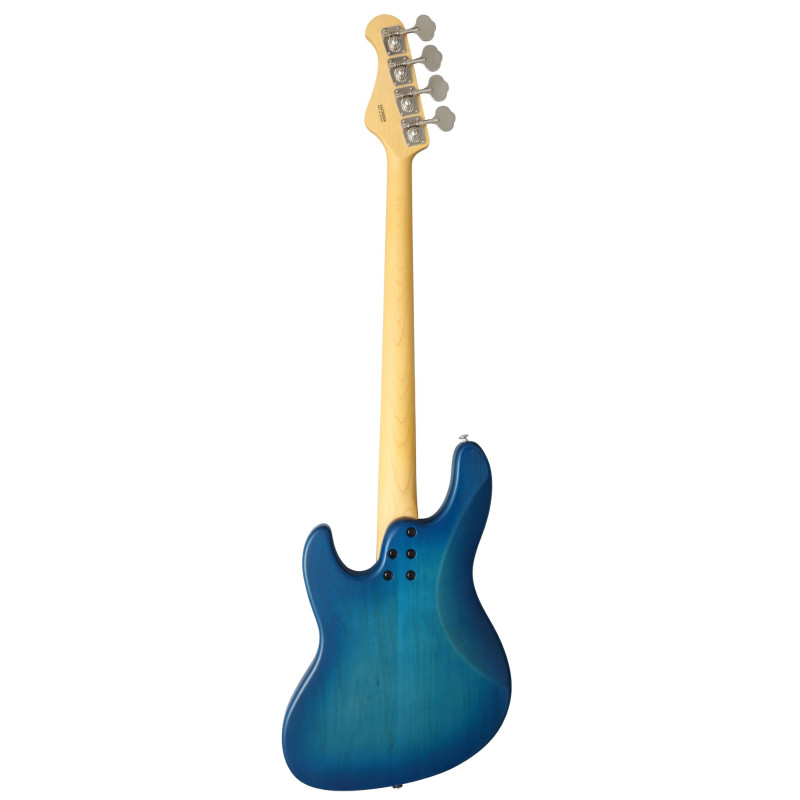 FGN FGBMJ2RTBS Electric Bass,Boundary MJ, FGN Pickups J.J. Style, Transp. Blue Sunb.,Gigbag