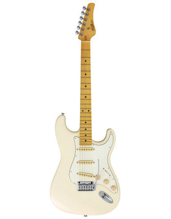 FGN FGBSTMOLW Electric Guitar, Boundary ST, 3 x FGN Singlecoil, Olympic White, Gigbag