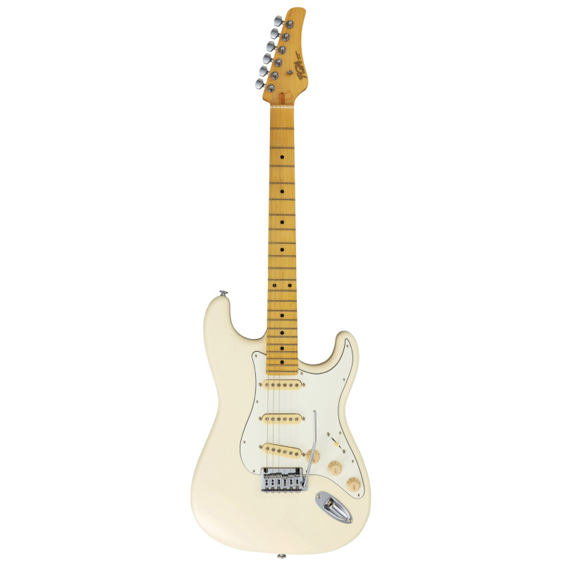 FGN FGBSTMOLW Electric Guitar, Boundary ST, 3 x FGN Singlecoil, Olympic White, Gigbag