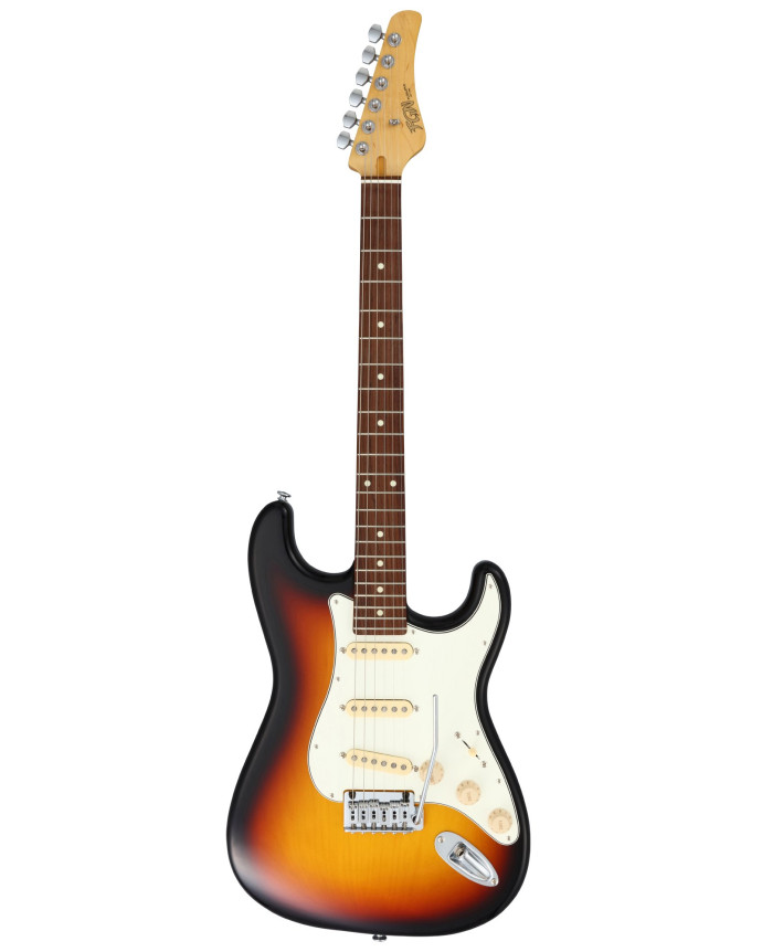 FGN FGBSTR3TS Electric Guitar, Boundary ST, 3 x FGN Singlecoil, 3-Tone Sunburst, Gigbag