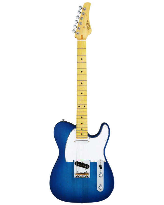 FGN FGBTLMBS Electric Guitar, Boundary TL,FGN Pickups S.S., Transparent Blue Sunb.,Gigbag
