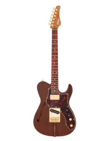 FGN FGEILTEW3HSMR Electric Guitar, Expert Iliad EW, Thinline Body, Natural Flat, Case