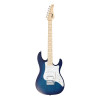 FGN FGEOS2ASHMSBB Electric Guitar, Expert Odyssey, Seethrough Blue Burst, Case