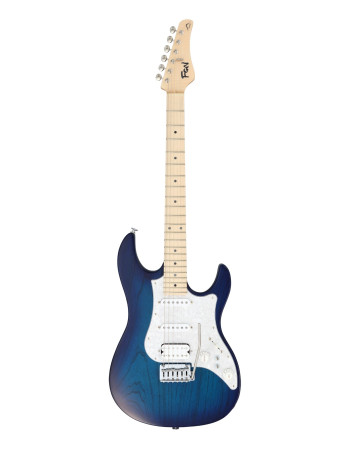 FGN FGEOS2ASHMSBB Electric Guitar, Expert Odyssey, Seethrough Blue Burst, Case