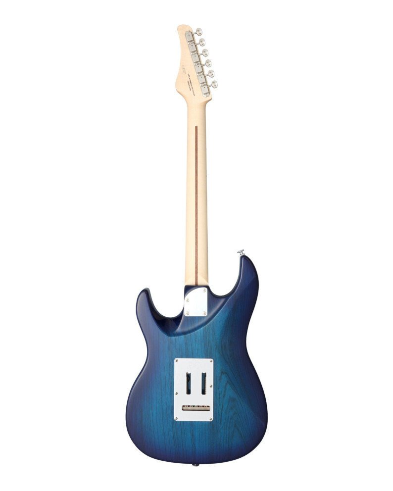 FGN FGEOS2ASHMSBB Electric Guitar, Expert Odyssey, Seethrough Blue Burst, Case