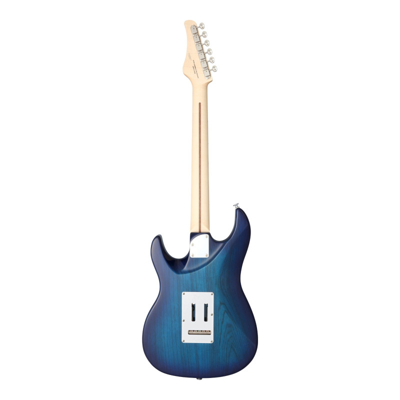 FGN FGEOS2ASHMSBB Electric Guitar, Expert Odyssey, Seethrough Blue Burst, Case
