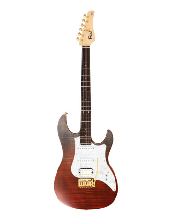 FGN FGEOS2FMRRKG Electric Guitar, Expert Odyssey FM, Ripe Kaki Gradation, Case