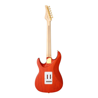 FGN FGEOS2FMRRKG Electric Guitar, Expert Odyssey FM, Ripe Kaki Gradation, Case