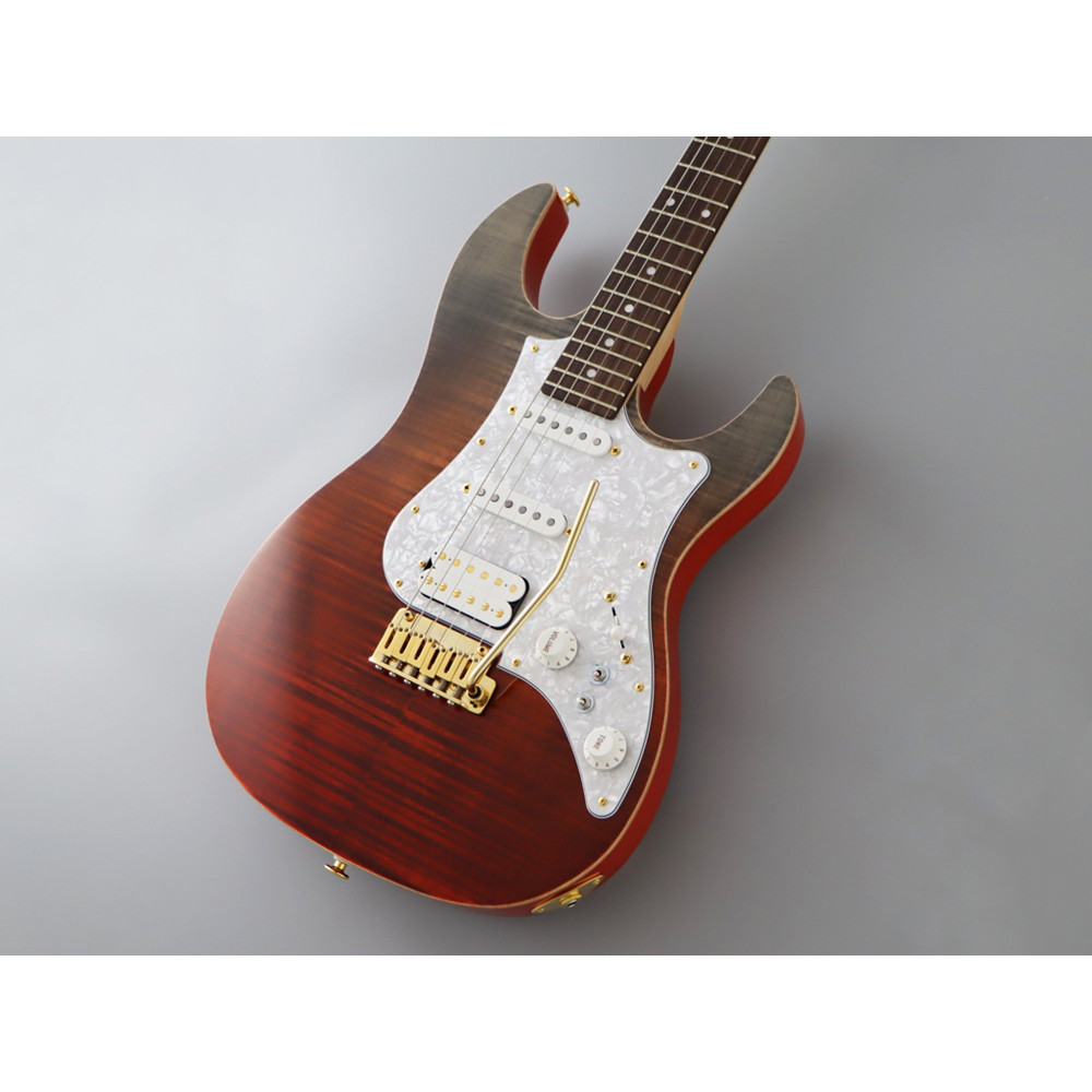 FGN FGEOS2FMRRKG Electric Guitar, Expert Odyssey FM, Ripe Kaki Gradation, Case