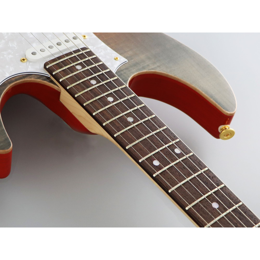 FGN FGEOS2FMRRKG Electric Guitar, Expert Odyssey FM, Ripe Kaki Gradation, Case