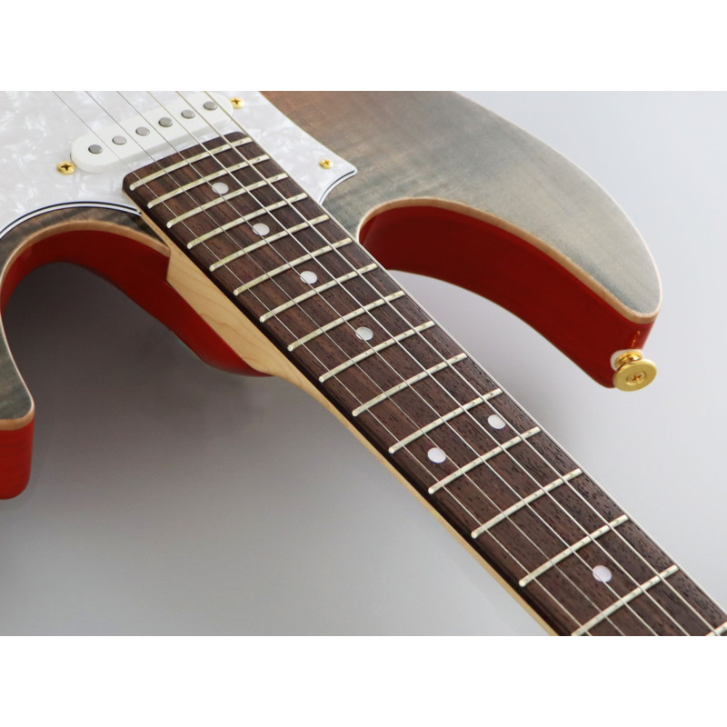FGN FGEOS2FMRRKG Electric Guitar, Expert Odyssey FM, Ripe Kaki Gradation, Case