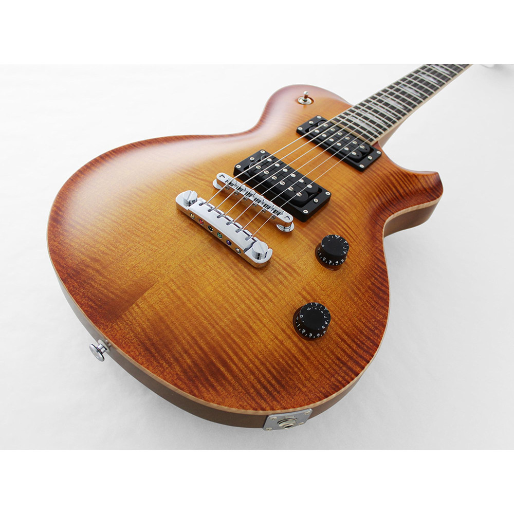 FGN FGFLFMVV Electric Guitar, Expert Flame Flamed Top, Vintage Violin, Case