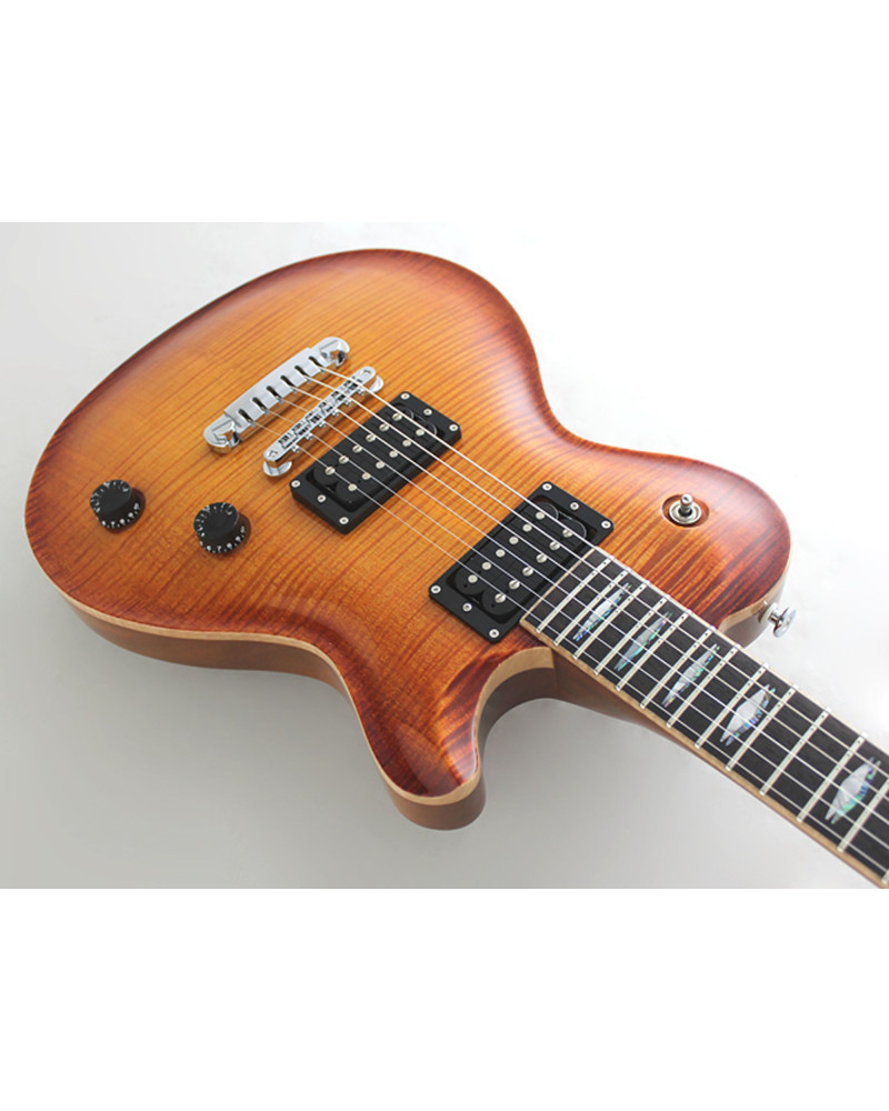 FGN FGFLFMVV Electric Guitar, Expert Flame Flamed Top, Vintage Violin, Case