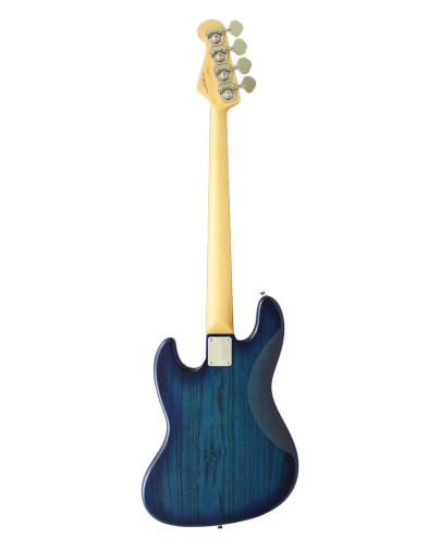 FGN FGJB100MBAHSBB Bass Guitar, Neo Classic JB-100, See-Thru Blue Burst, Gig Bag