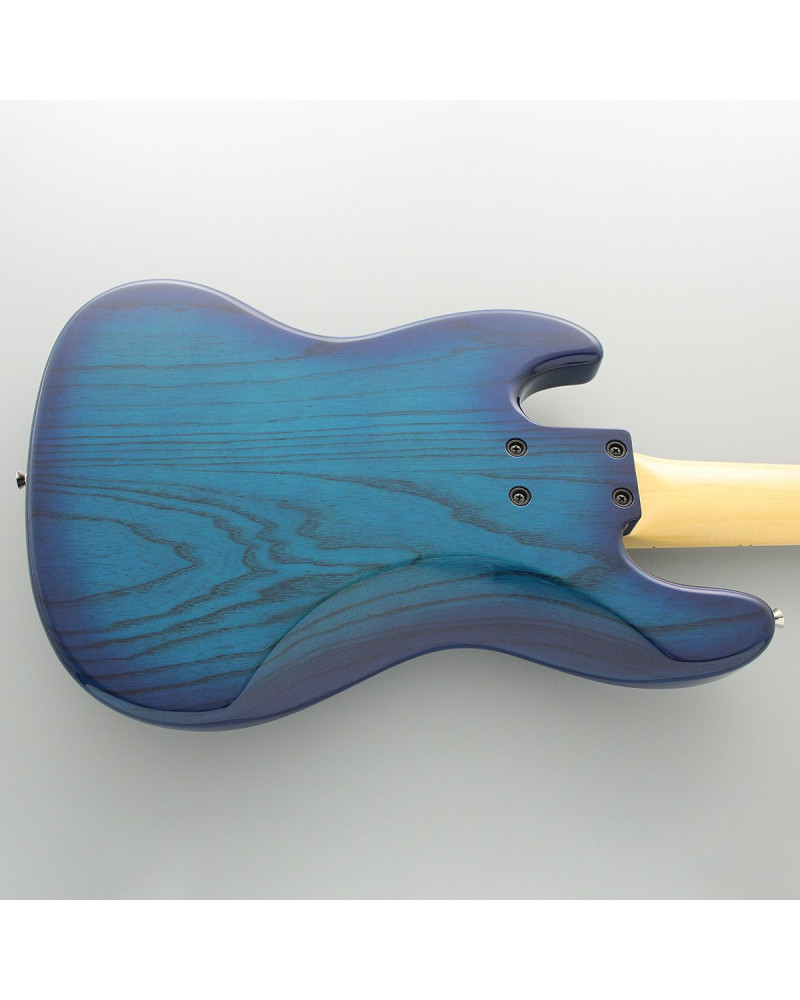 FGN FGJB100MBAHVSBB Bass Guitar, Neo Classic JB-100, 5-String Bass, See-Thru Blue Burst, Gig Bag