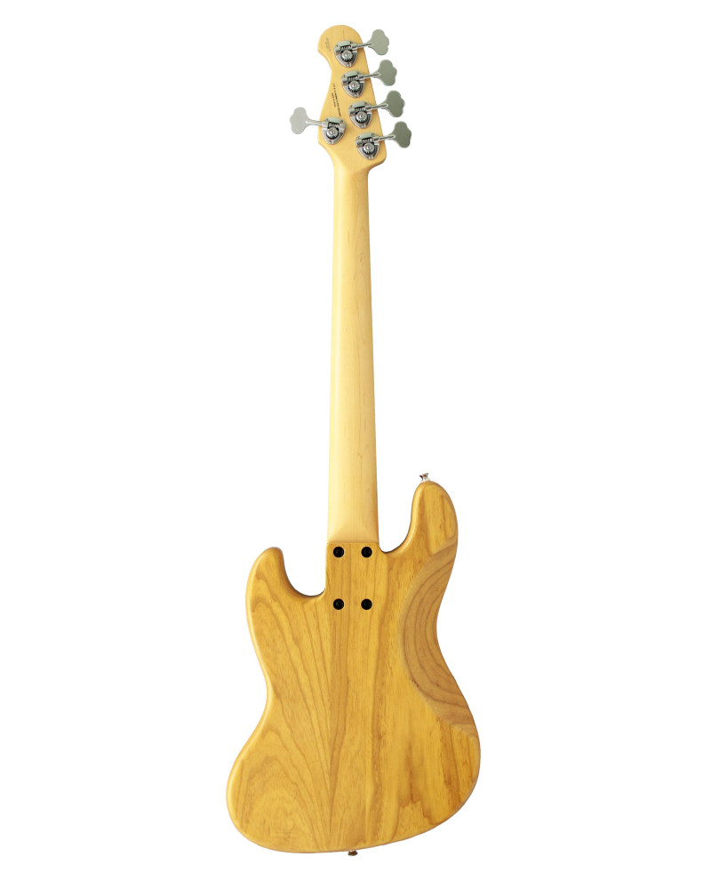 FGN FGJB100MBAHVVNT Bass Guitar, Neo Classic JB-100, 5-String, Vintage Natural, Gig Bag