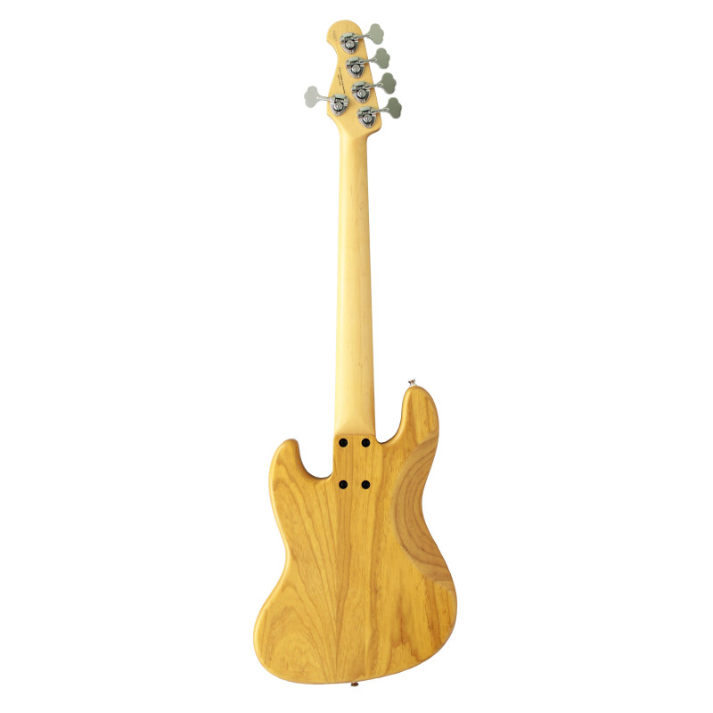 FGN FGJB100MBAHVVNT Bass Guitar, Neo Classic JB-100, 5-String, Vintage Natural, Gig Bag