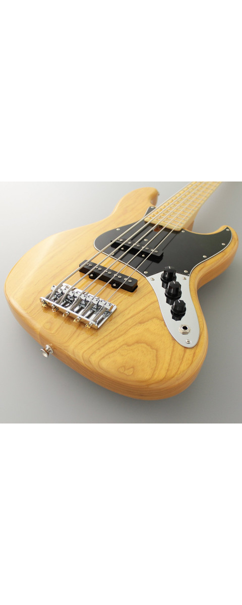 FGN FGJB100MBAHVVNT Bass Guitar, Neo Classic JB-100, 5-String, Vintage Natural, Gig Bag