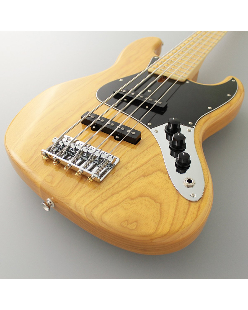 FGN FGJB100MBAHVVNT Bass Guitar, Neo Classic JB-100, 5-String, Vintage Natural, Gig Bag