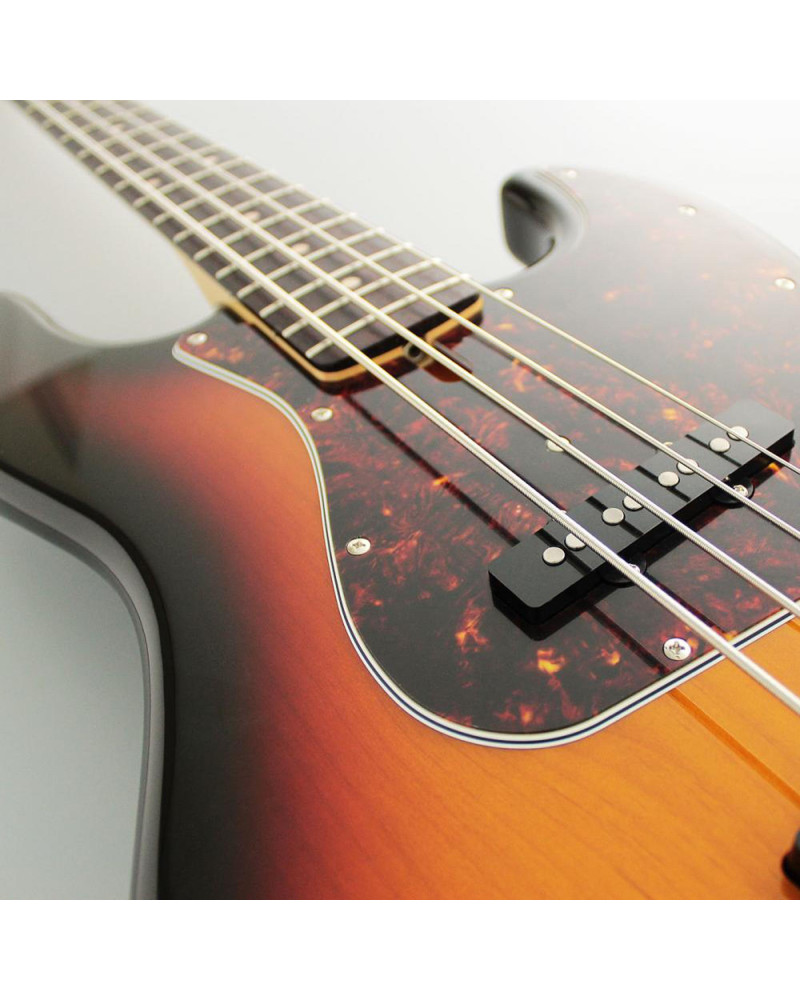 FGN FGJB100RAL3TS Bass Guitar, Neo Classic JB-100, 3Ton Sunburst, Gig Bag