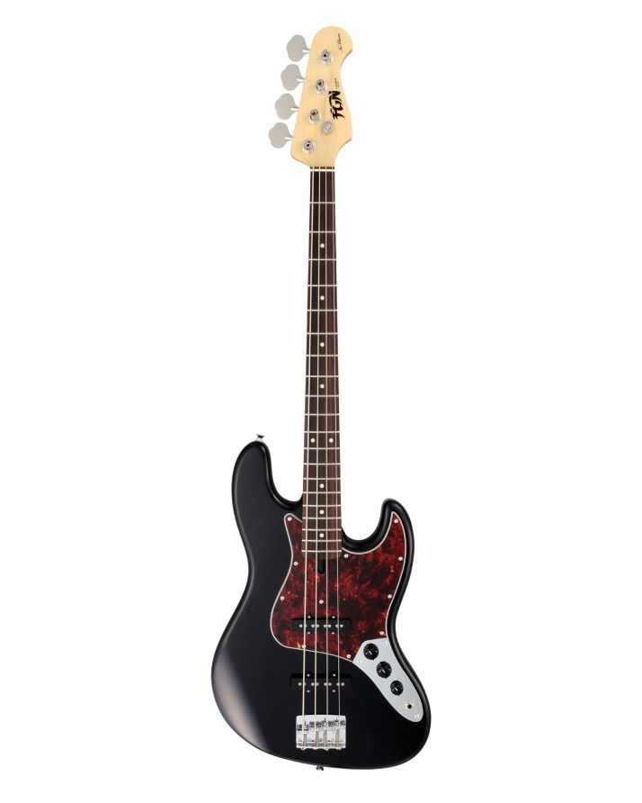 FGN FGJB100RALBK Bass Guitar, Neo Classic JB-100, Black, Gig Bag