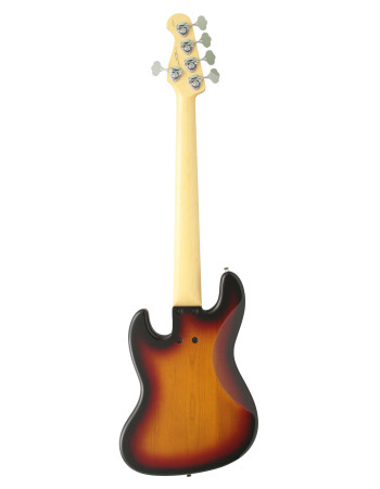 FGN FGJB100RALV3TS Bass Guitar, Neo Classic JB-100, 5-String, 3Tone Sunburst, Gig Bag