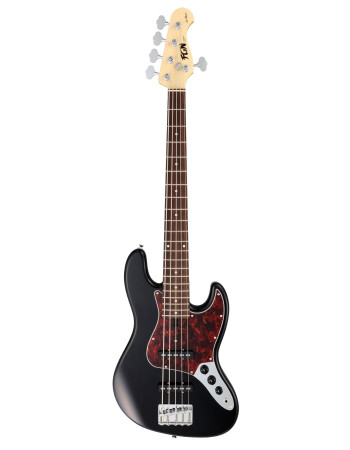 FGN FGJB100RALVBK Bass Guitar, Neo Classic JB-100, 5-String, Black, Gig Bag