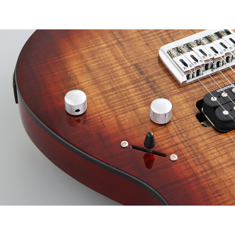 FGN FGJIL2DUEW2RKNB Electric Guitar, J-Standard Iliad DU, EW2, Koa Natural Burst, Bag