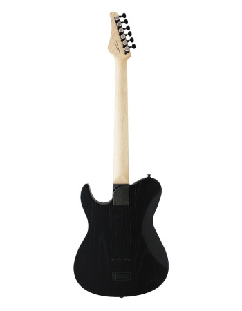 FGN FGJIL3ASHDE664ROPB Electric Guitar,J-Standard Iliad Dark Evolut. 664,Open Pore Black, Softcase
