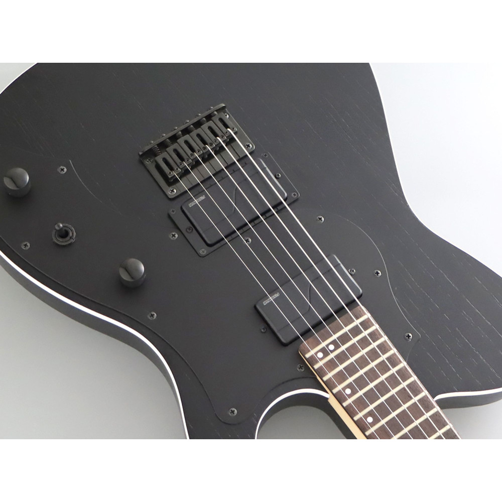 FGN FGJIL3ASHDE664ROPB Electric Guitar,J-Standard Iliad Dark Evolut. 664,Open Pore Black, Softcase