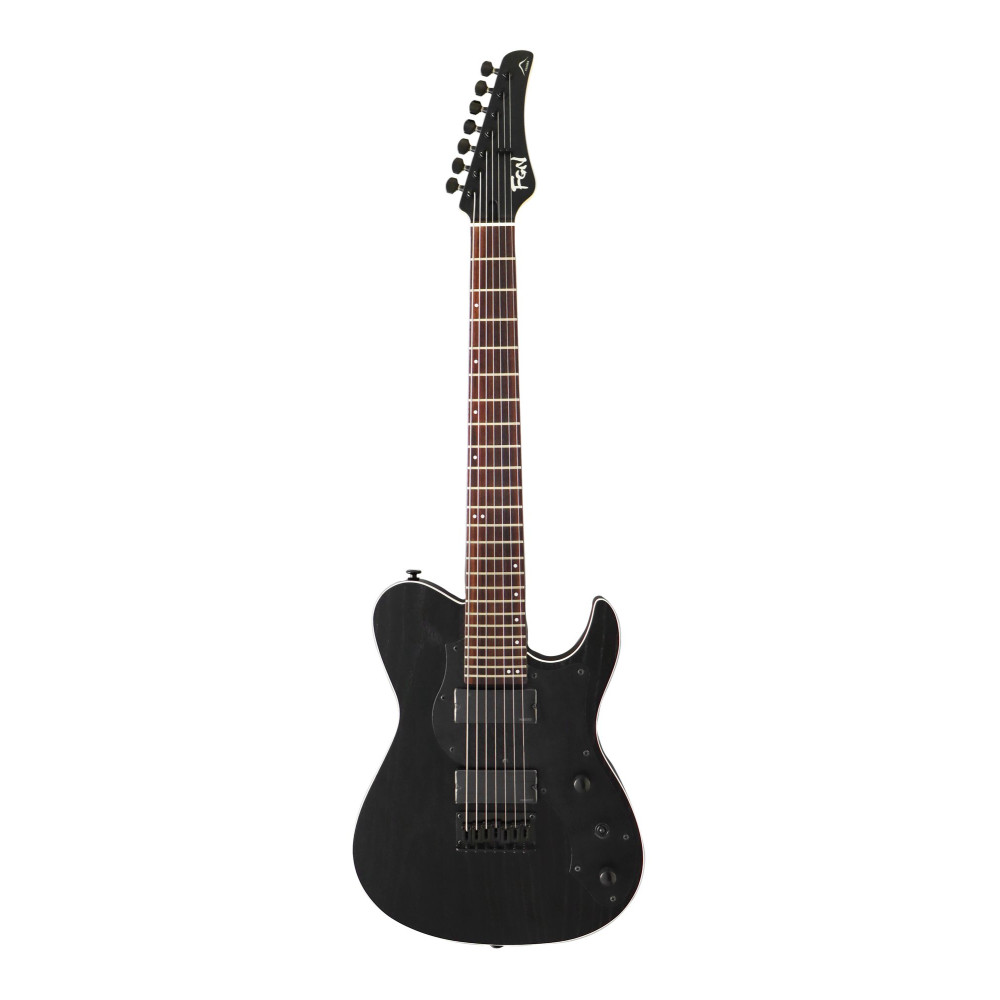 FGN FGJIL73ASHDEROPB Electric Guitar,J-Standard Iliad Dark Evo,7-String,Open Pore Black,Softcase