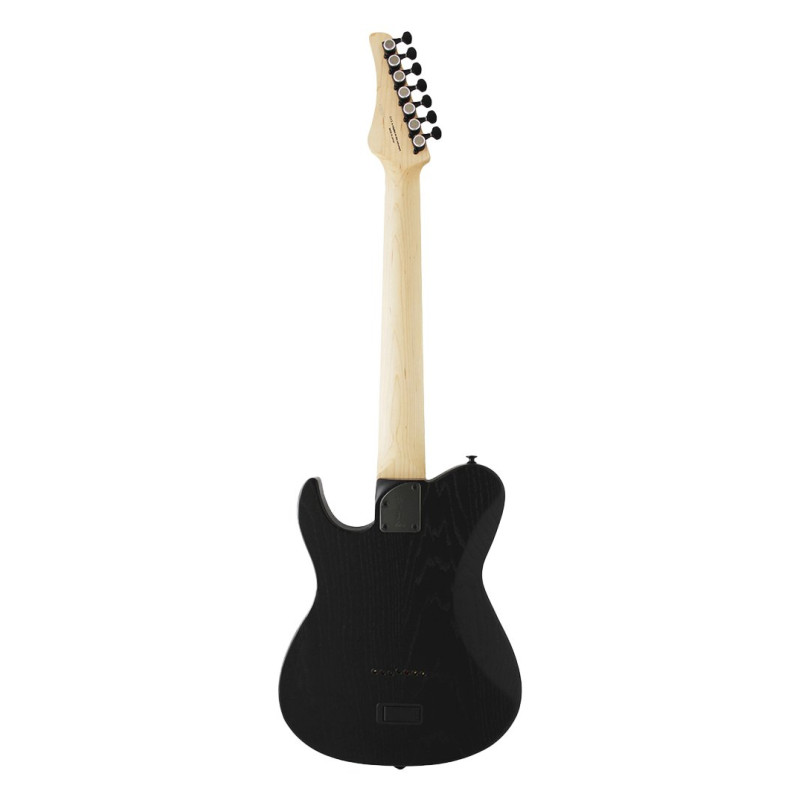 FGN FGJIL73ASHDEROPB Electric Guitar,J-Standard Iliad Dark Evo,7-String,Open Pore Black,Softcase