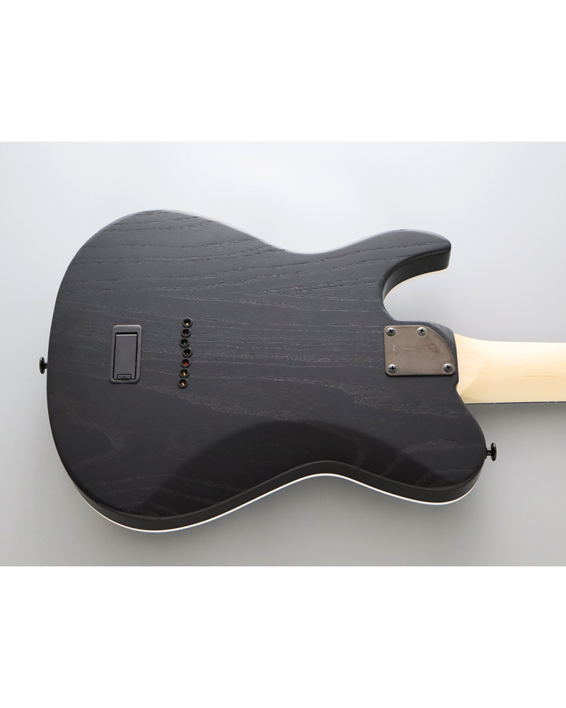 FGN FGJIL73ASHDEROPB Electric Guitar,J-Standard Iliad Dark Evo,7-String,Open Pore Black,Softcase