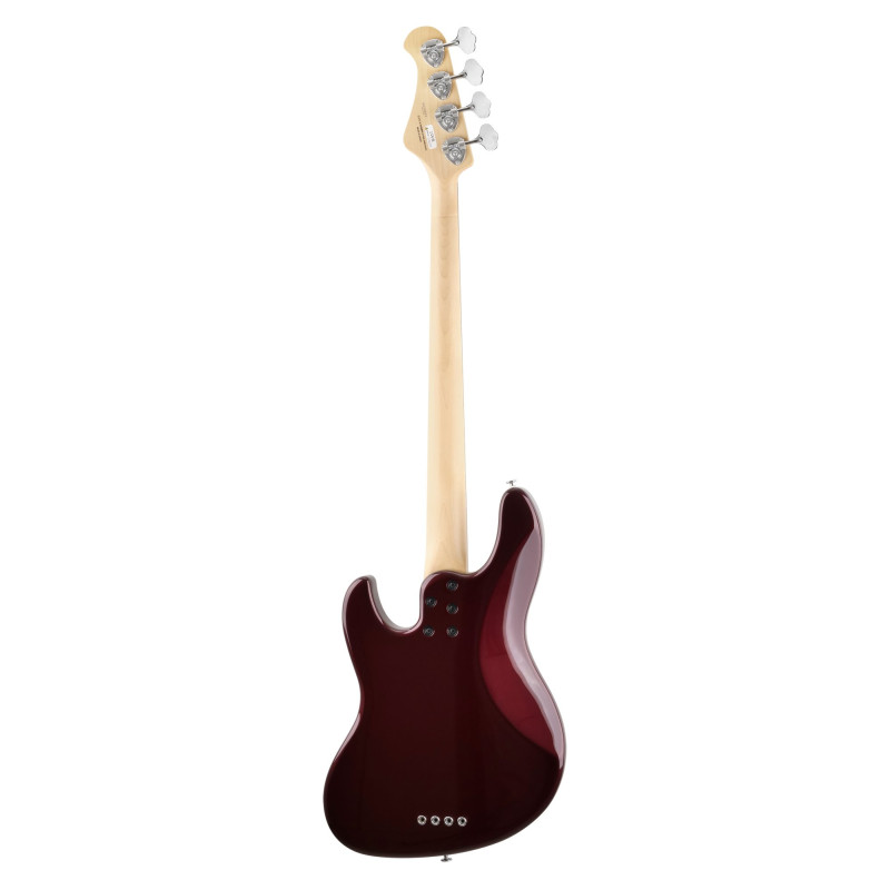 FGN FGJMJ2ALRAZM Electric Bass Guitar, J-Standard Mighty Jazz, Azuki Metallic, Bag