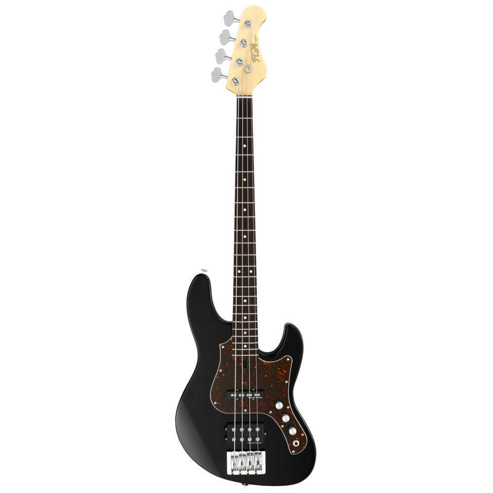 FGN FGJMJ2ALRBK Electric Bass Guitar, J-Standard Mighty Jazz, Black, Bag
