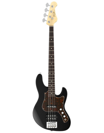 FGN FGJMJ2ALRBK Electric Bass Guitar, J-Standard Mighty Jazz, Black, Bag