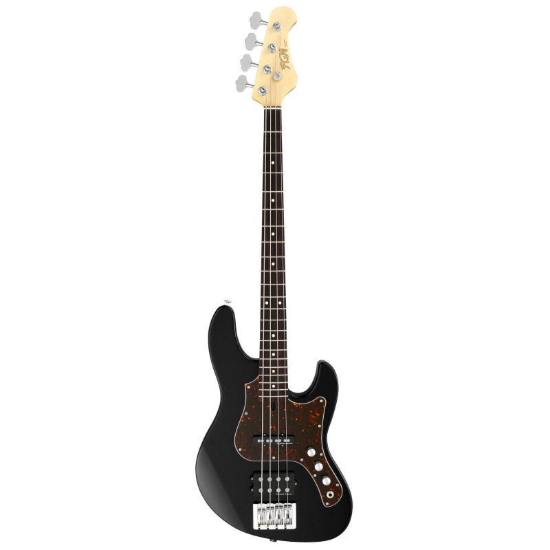 FGN FGJMJ2ALRBK Electric Bass Guitar, J-Standard Mighty Jazz, Black, Bag
