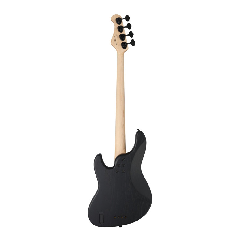 FGN FGJMJ3ASHDEMOPB Bass Guitar, J-Standard Mighty Jazz Dark Evo, Open Pore Black, Softcase