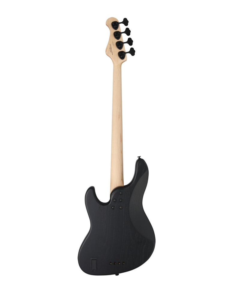 FGN FGJMJ3ASHDEMOPB Bass Guitar, J-Standard Mighty Jazz Dark Evo, Open Pore Black, Softcase