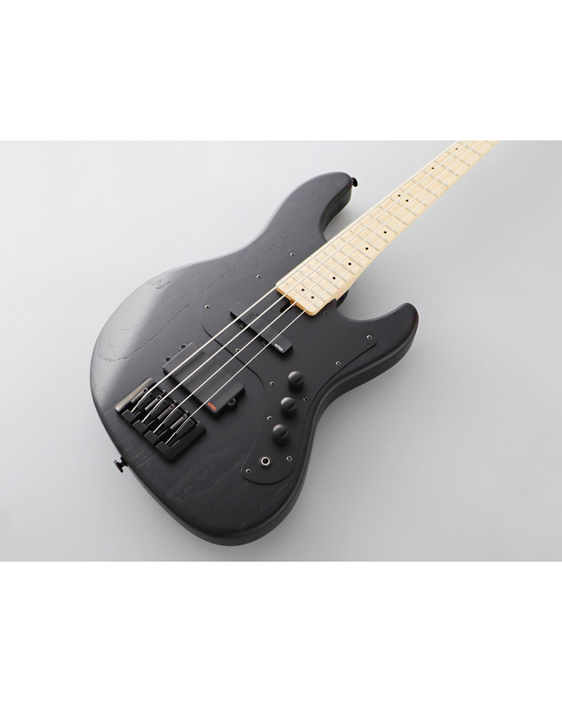 FGN FGJMJ3ASHDEMOPB Bass Guitar, J-Standard Mighty Jazz Dark Evo, Open Pore Black, Softcase