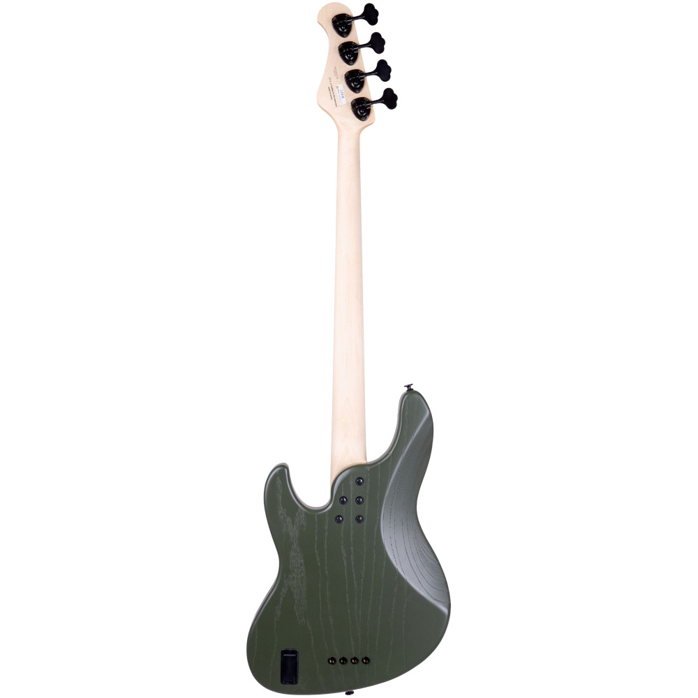 FGN FGJMJ3ASHDEMOPOG Bass Guitar, J-Standard Mighty Jazz DE, Open Pore Olive Green, Soft Case