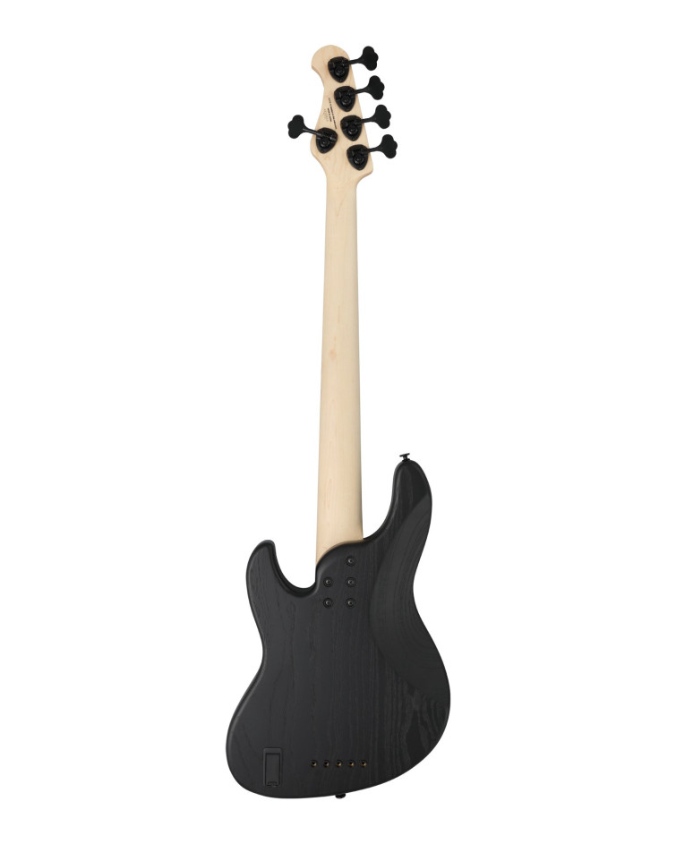 FGN FGJMJ53ASHDEMOPB Bass Guitar, J-Standard Mighty Jazz DE, 5-String, Open Pore Black, Softcase
