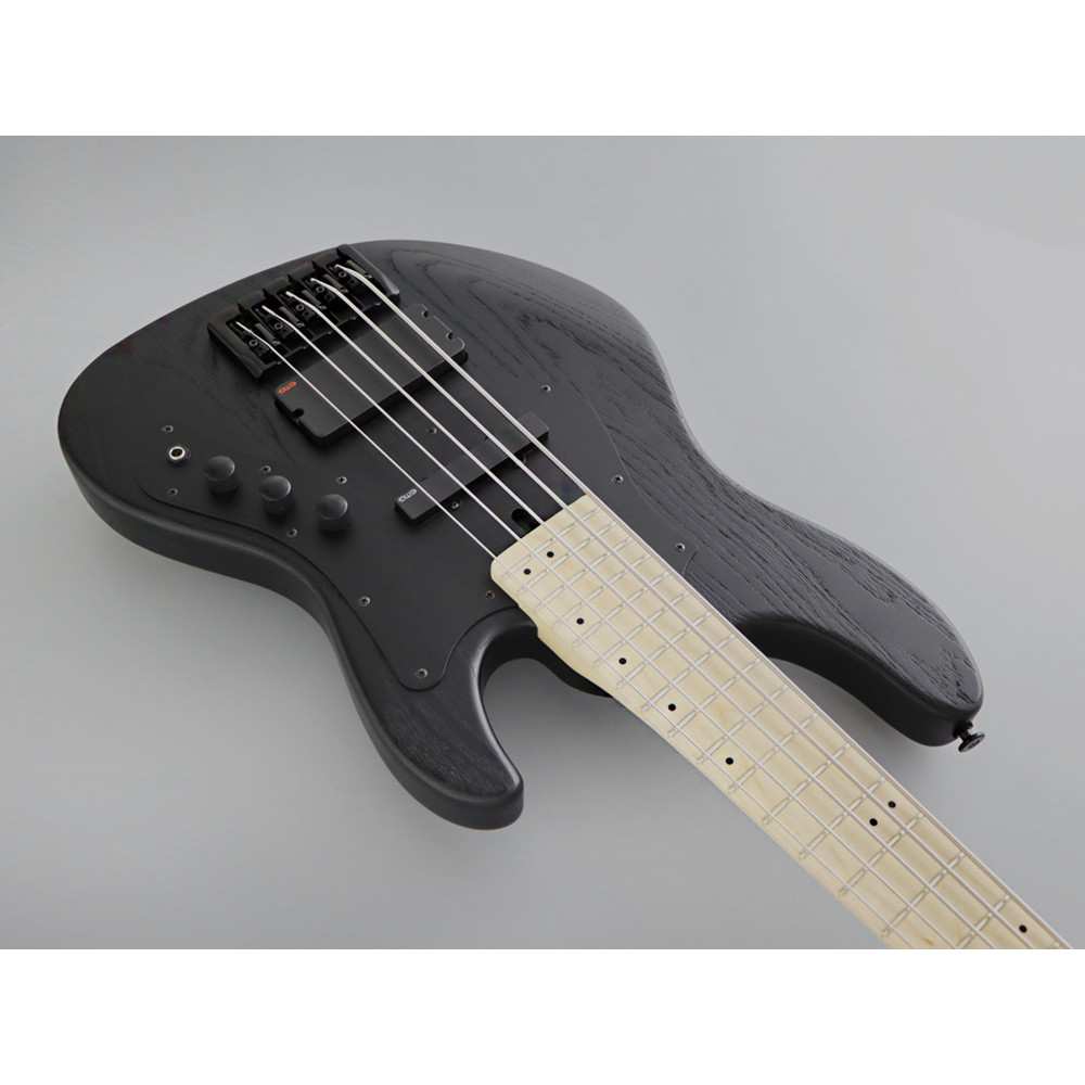 FGN FGJMJ53ASHDEMOPB Bass Guitar, J-Standard Mighty Jazz DE, 5-String, Open Pore Black, Softcase