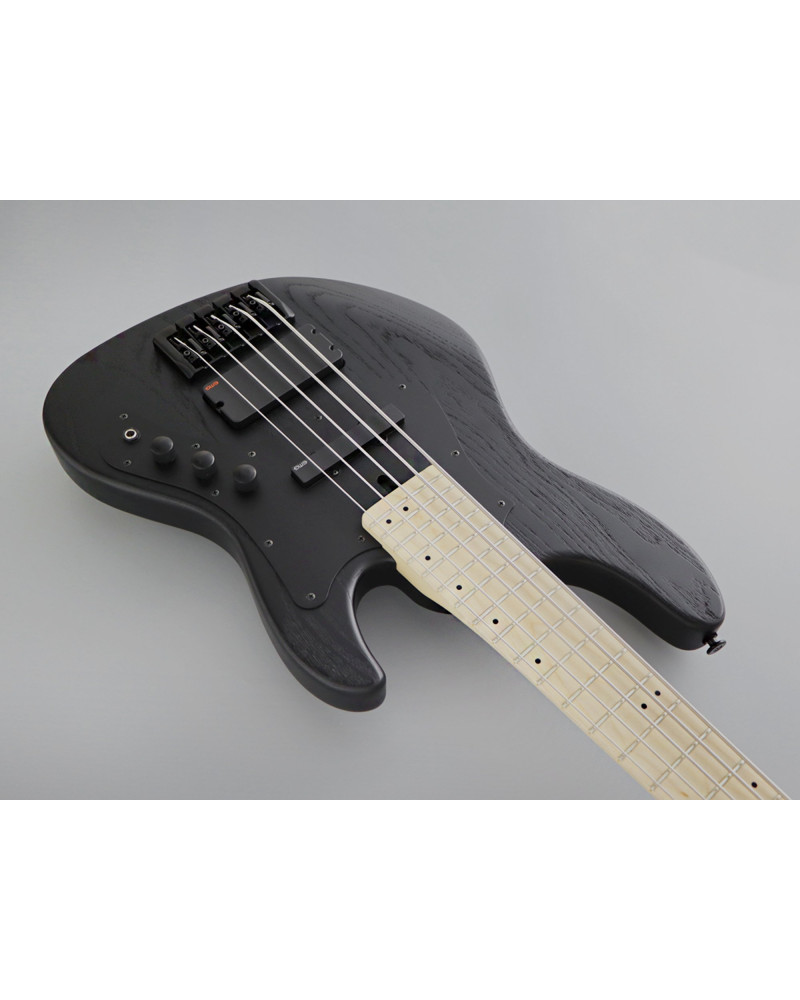 FGN FGJMJ53ASHDEMOPB Bass Guitar, J-Standard Mighty Jazz DE, 5-String, Open Pore Black, Softcase